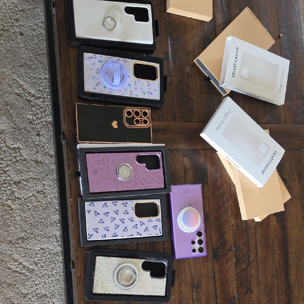 Stylish Purple and Black Phone Cases